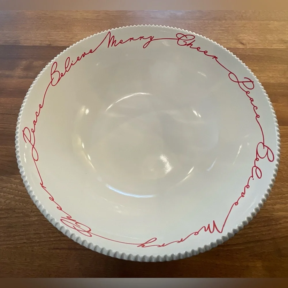 LARGE Better Homes And Gardens Winter Botanical Salad/Fruit Serving Bowl